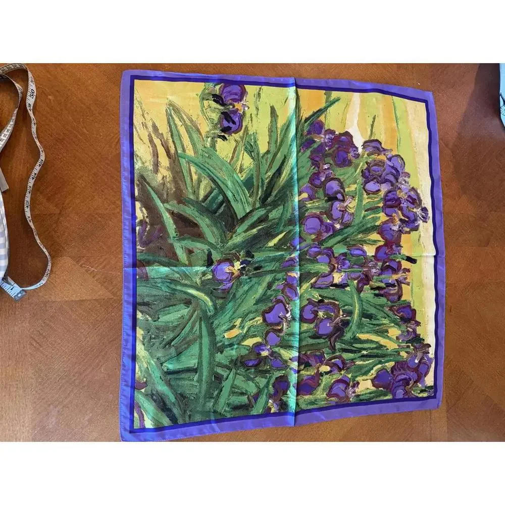 Vibrant Iris Floral Scarf 225